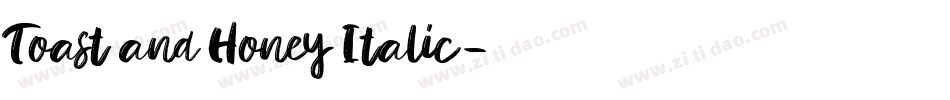 Toast and Honey Italic字体转换